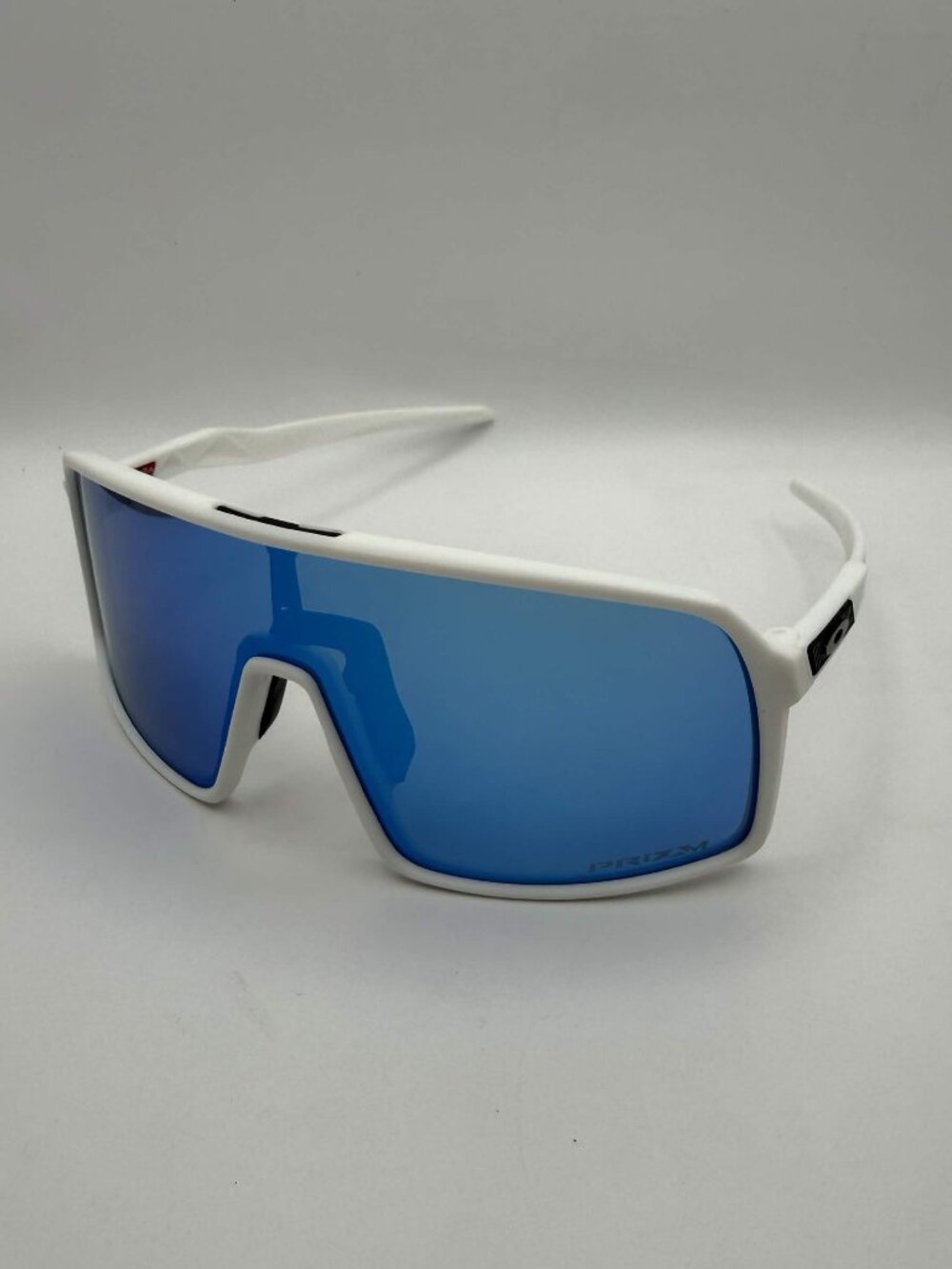Oakley Sutro Sunglasses White Frame Blue Lens With Box, Case, & Accessories